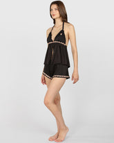 Isla & Evie Sexy Sleep Cami Top BLACK / S
